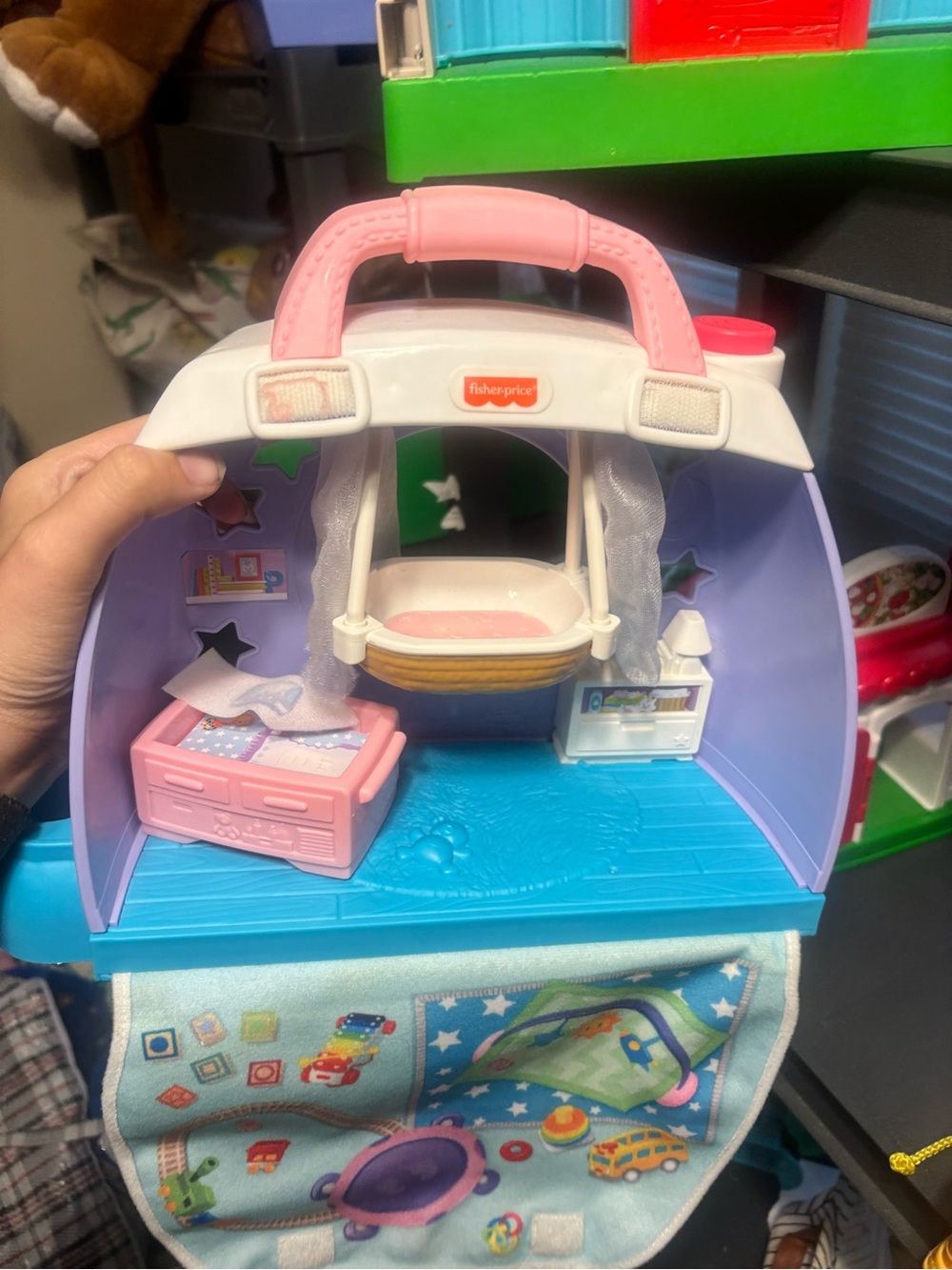 Fisher Price Little People Cuddle & Play Nursery Portable Playset Baby Set ONLY